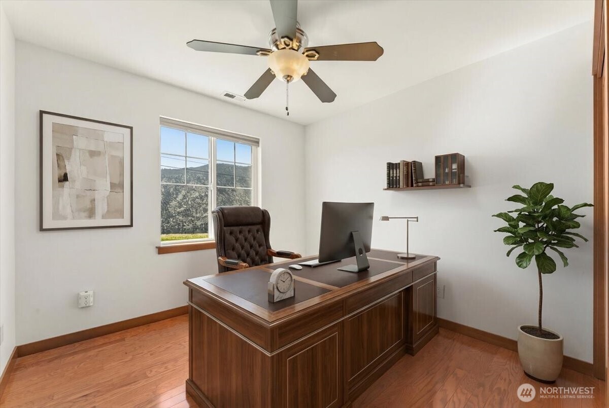 1190 Summit Boulevard Manson, WA 98831 - Photo 21 of 40 a view of workspace with a potted plant