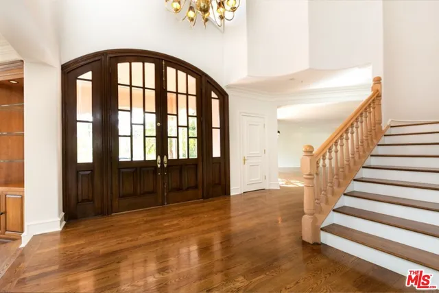 a view of an entryway with staircase