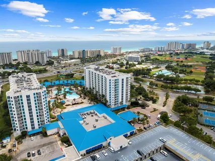 a view of city and patio