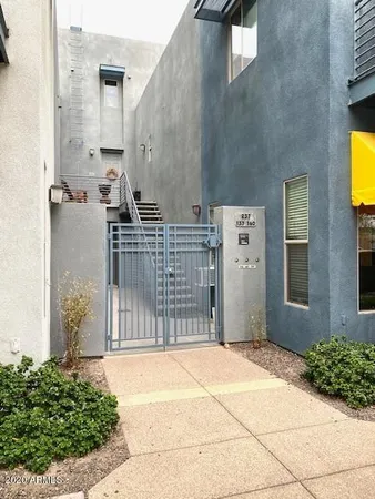 a view of a building with entryway