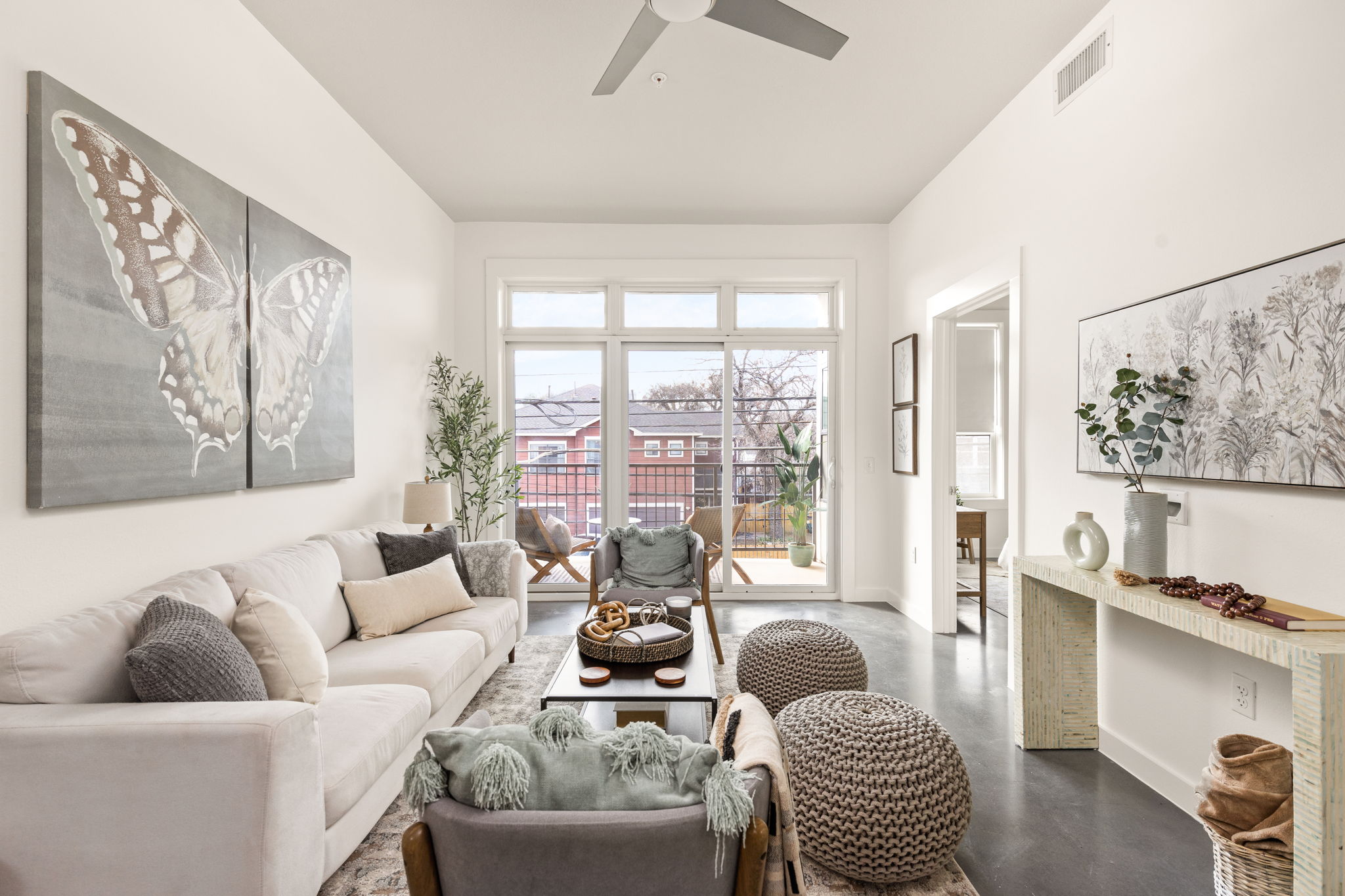 1301 Chicon Street, Unit 203 Austin, TX 78702 - Photo 9 of 27 a living room with furniture and a large window