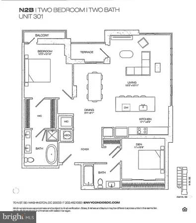 $5,900 | 70 N Street Southeast, Unit N301, Washington, DC 20003