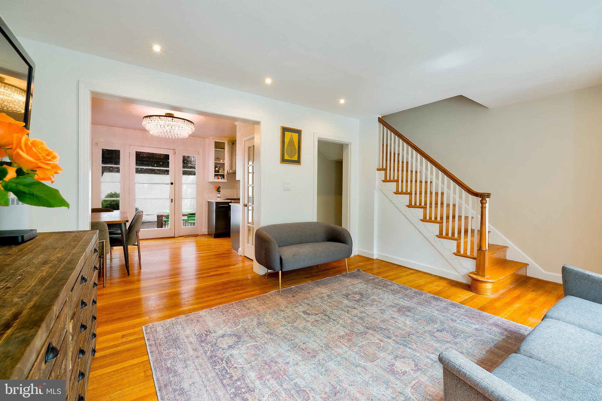 2135 Tunlaw Road Northwest Washington, DC 20007 - Photo 8 of 48 a view of livingroom with furniture and wooden floor