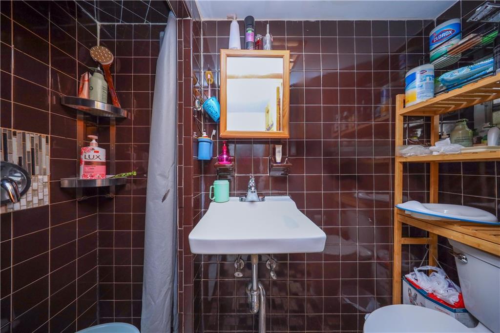 2046 Stuart Street Brooklyn, NY 11229 - Photo 18 of 27 a bathroom with a sink and a mirror