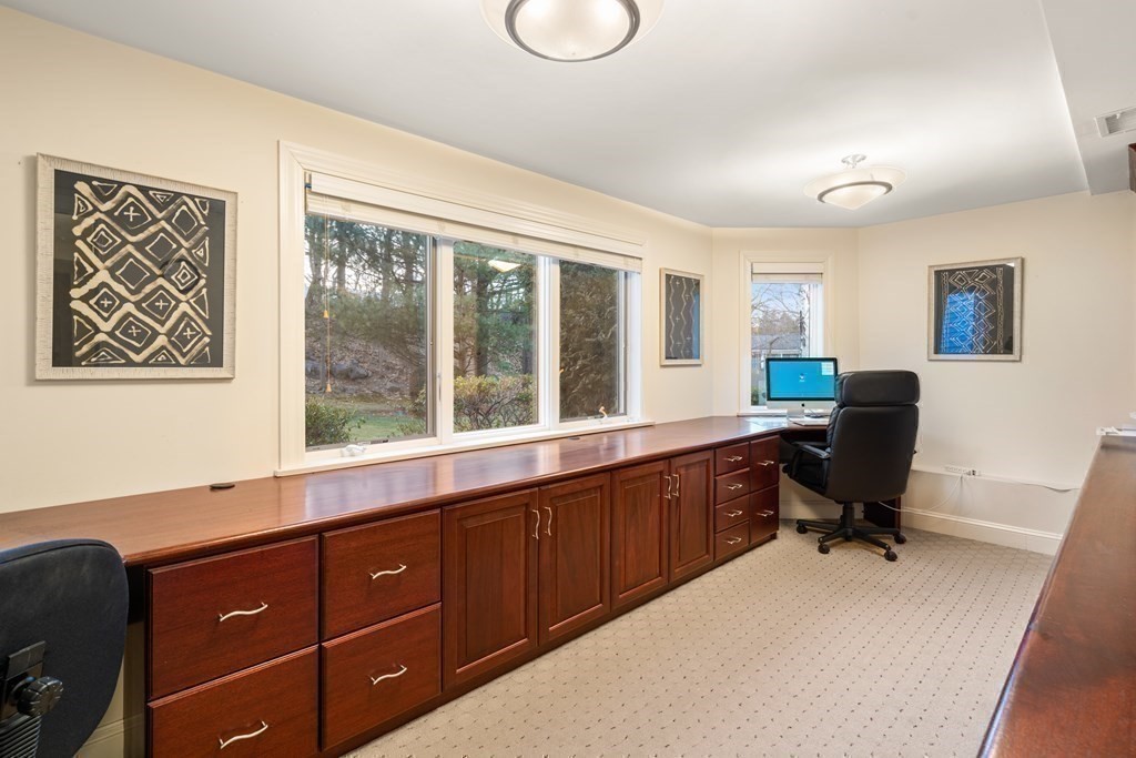 71 Sevland Road Newton, MA 02459 - Photo 19 of 28 a view of a workspace with furniture and a window
