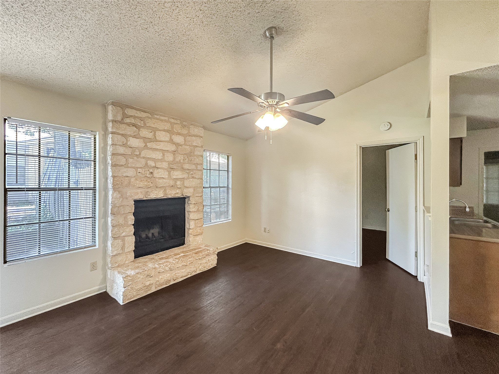 2008 Alex Avenue, Unit A Austin, TX 78728 - Photo 5 of 22 Living Room (Fireplace is for aesthetic purposes only, not for fire use. )