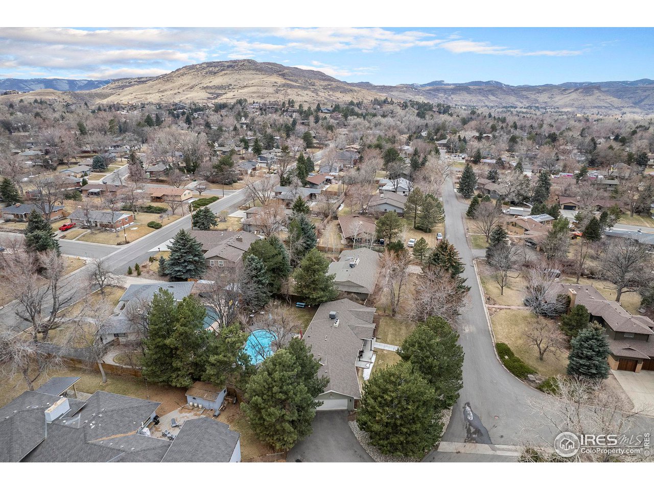 13700 Crabapple Road Golden, CO 80401 - Photo 36 of 39 an aerial view of residential house and mountain view
