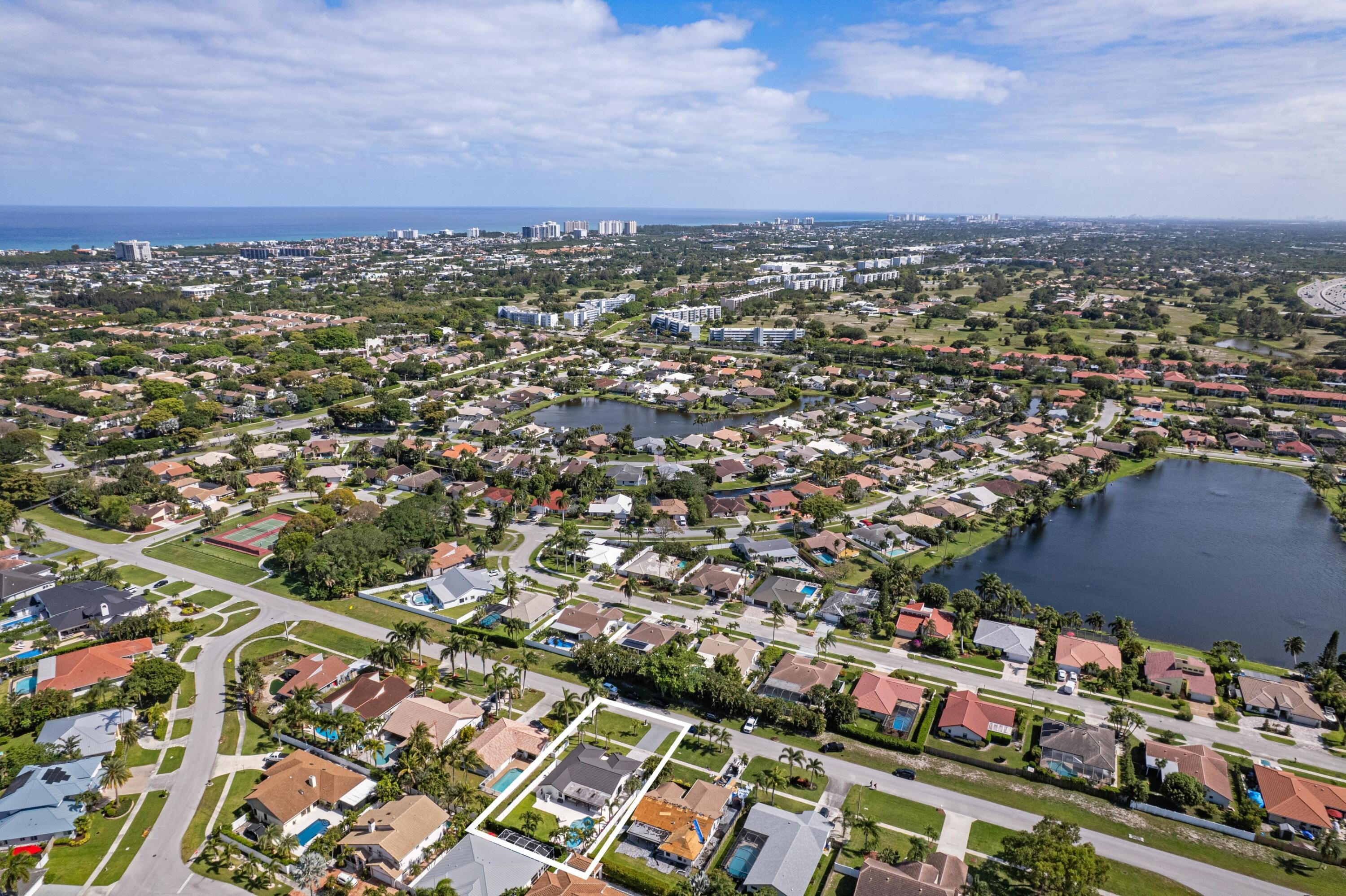 391 South Country Club Boulevard Boca Raton, FL 33487 - Photo 4 of 48 Aerial Neighborhood View