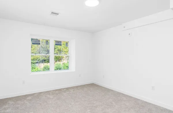 an empty room with a window