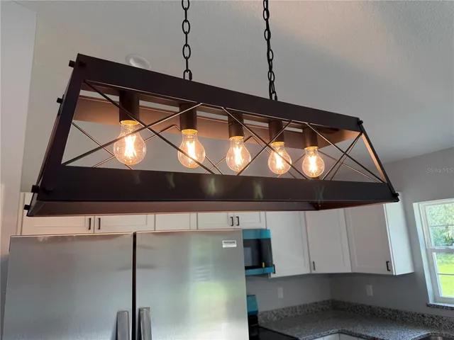 a view of a yard with an trees