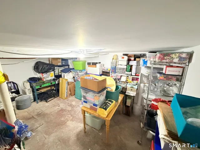 a room with storage and utility equipment