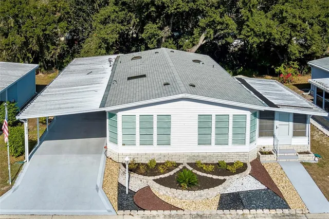 a house with trees in front of it