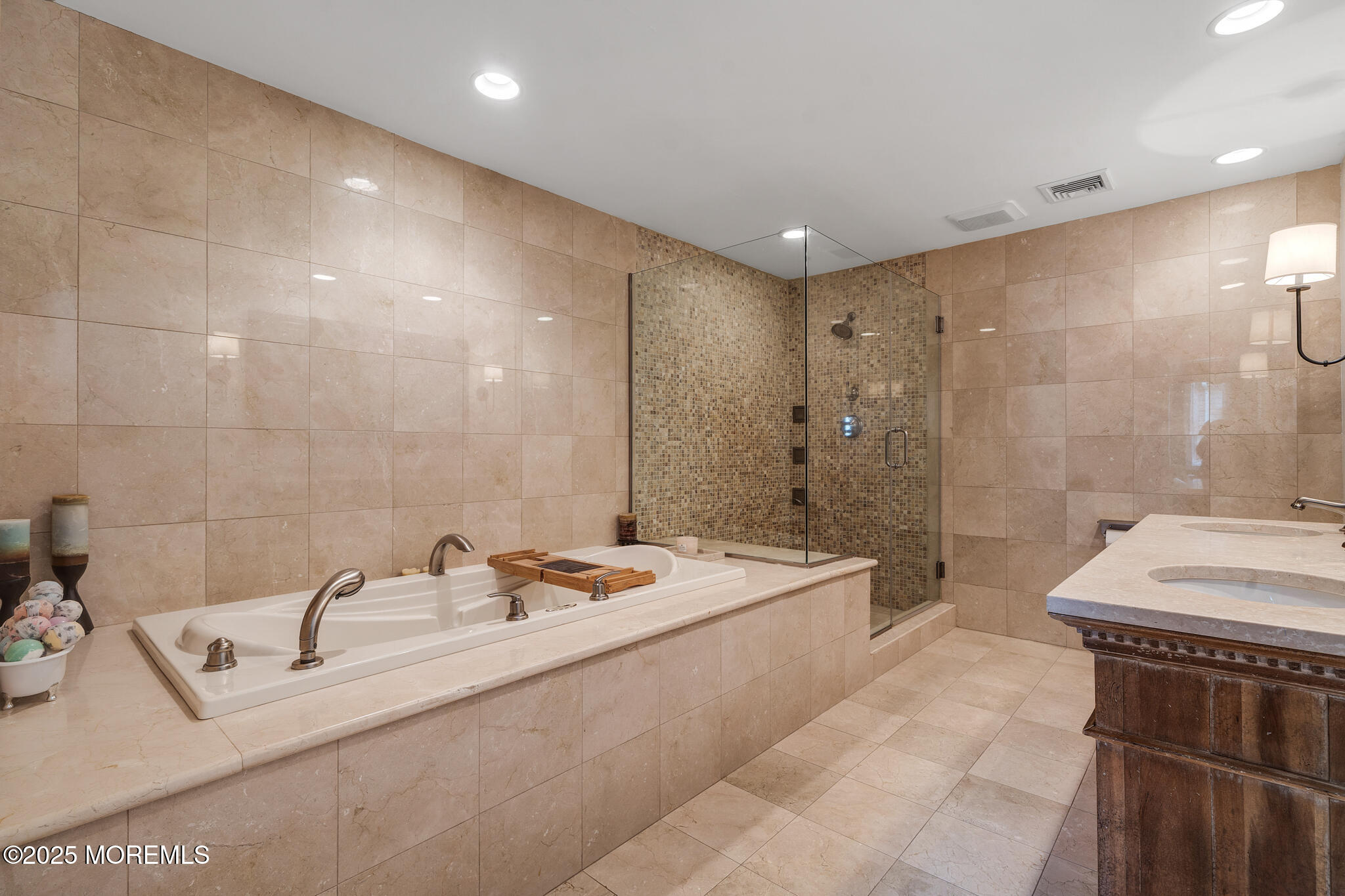 4 Garnet Street Morganville, NJ 07751 - Photo 21 of 70 a bathroom with a tub sink and mirror