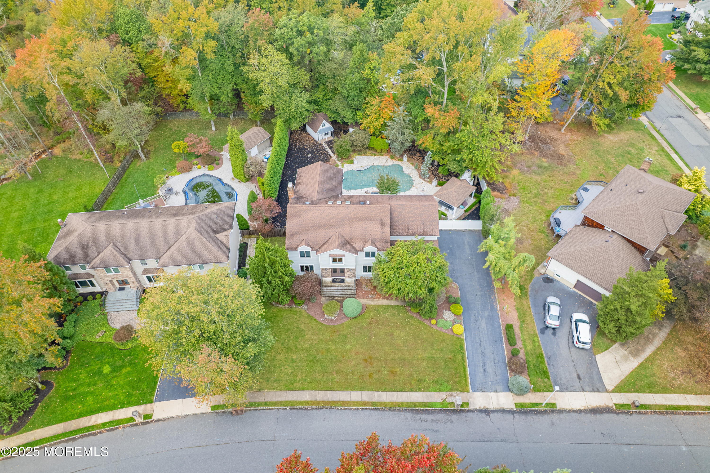 4 Garnet Street Morganville, NJ 07751 - Photo 61 of 70 an aerial view of a house with garden space and street view