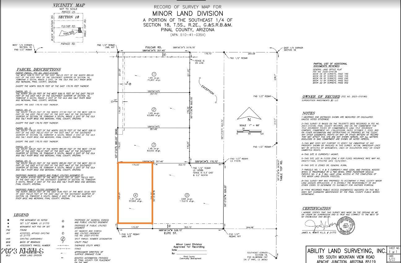 0 West Fulcar Road, Unit 4 Maricopa, AZ 85139 - Photo 1 of 1 Fulcar survey 4