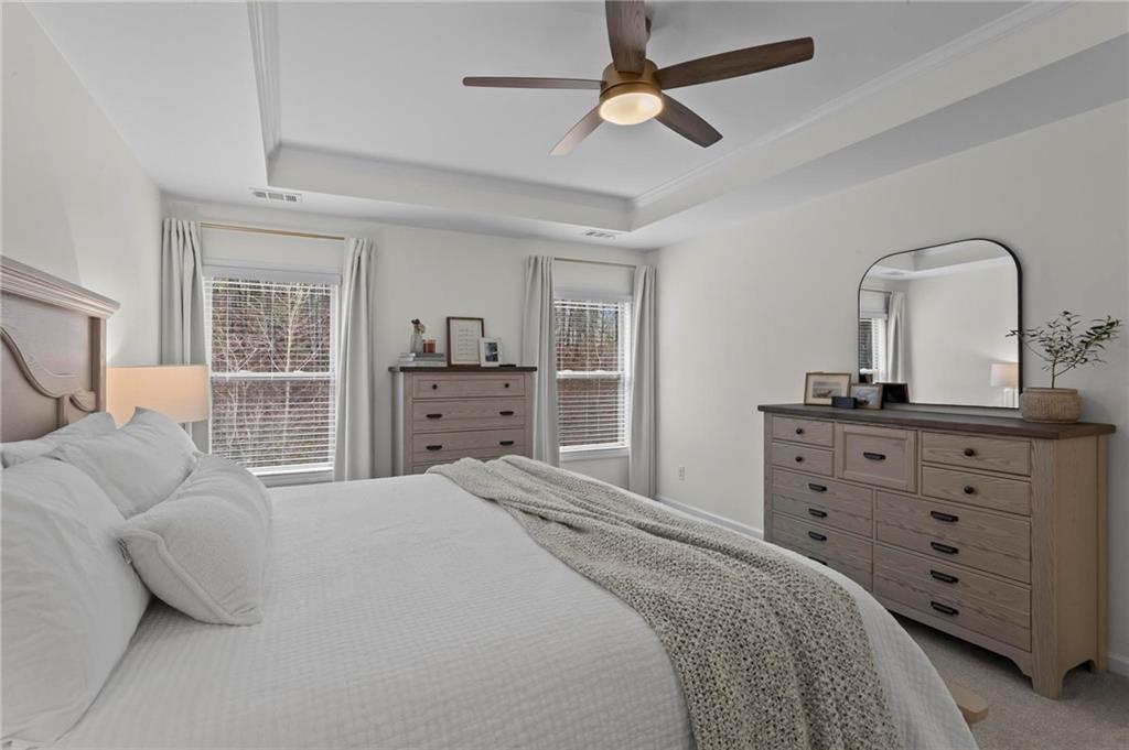 369 Franklin Lane Acworth, GA 30102 - Photo 17 of 27 a bedroom with a bed and a dresser