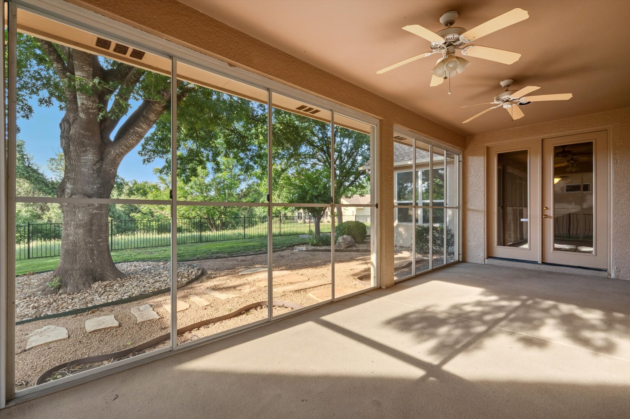 126 Trail Rider Way Georgetown, TX 78633 - Photo 23 of 30 a view of a porch with a backyard