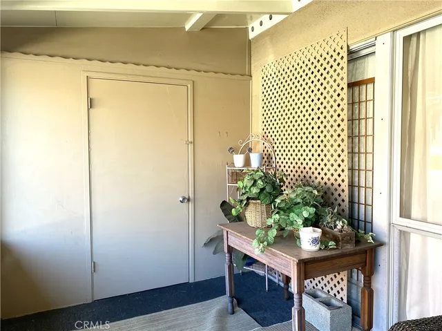 a room with a table and chairs