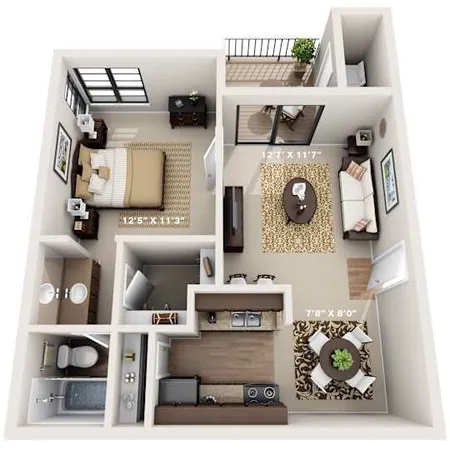 view of living room washer and dryer