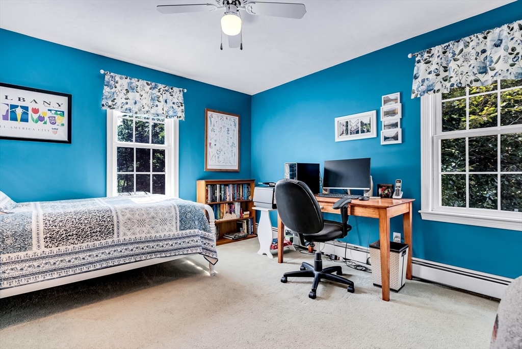 46 A School Street Upton, MA 01568 - Photo 21 of 42 a view of a workspace with furniture and a window