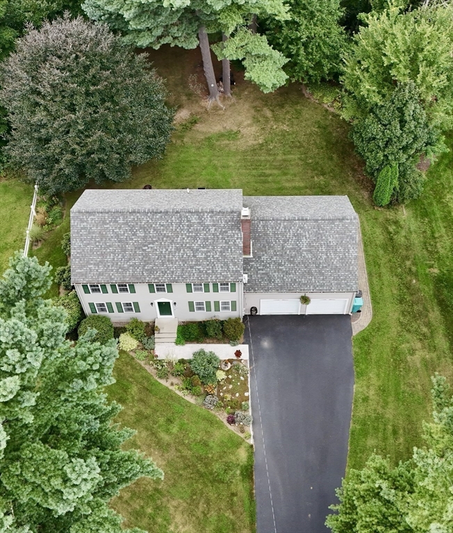 46 A School Street Upton, MA 01568 - Photo 40 of 42 an aerial view of a house with a yard