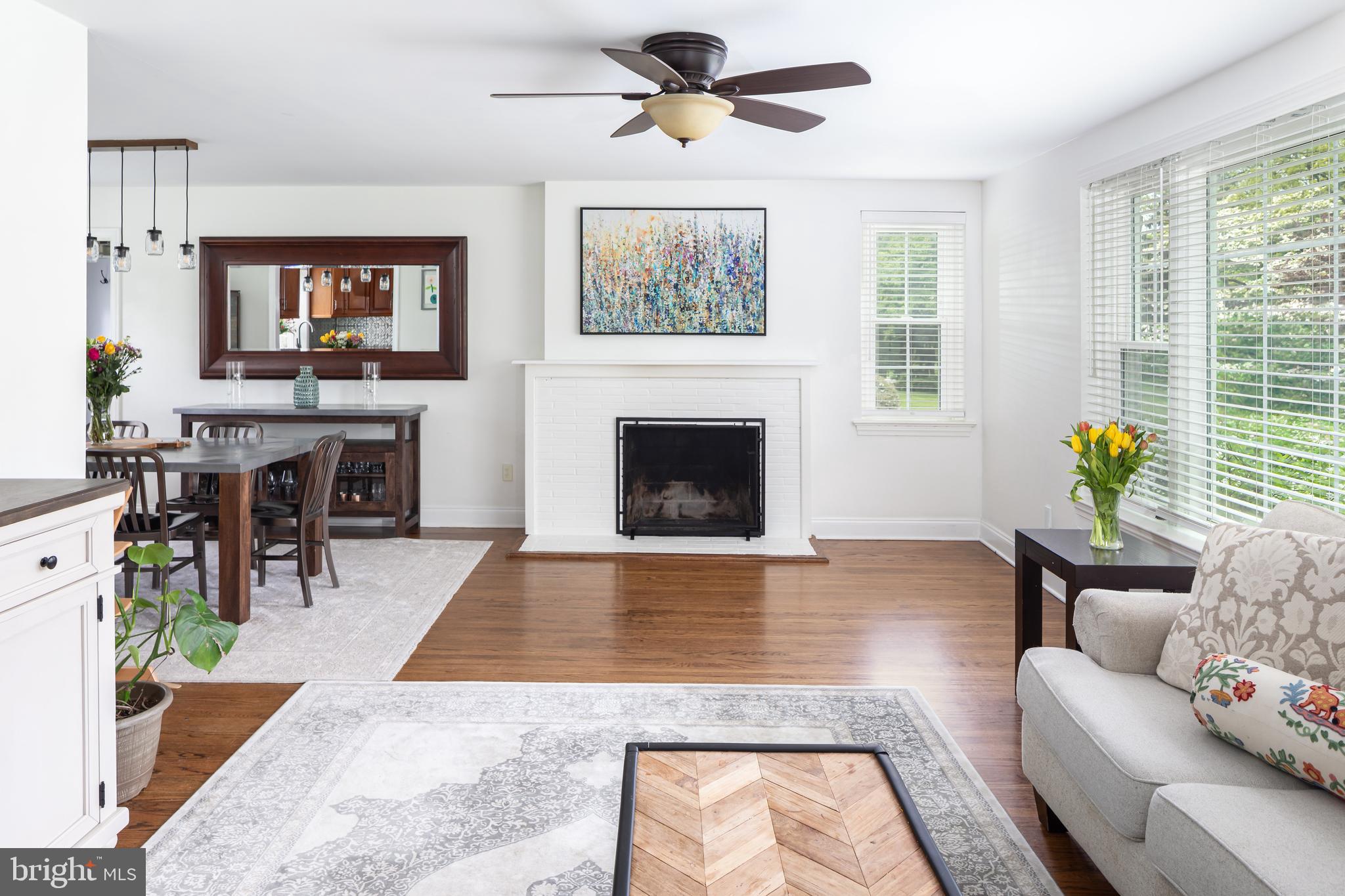 117 Hillside Road Wayne, PA 19087 - Photo 7 of 36 Open Flow Between the Living & Dining Rooms