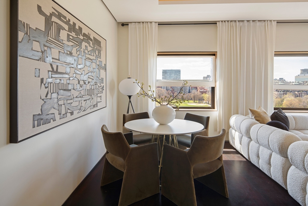 48 Beacon Street, Unit 12F Boston, MA 02108 - Photo 4 of 21 a view of a dining room with furniture window and outside view