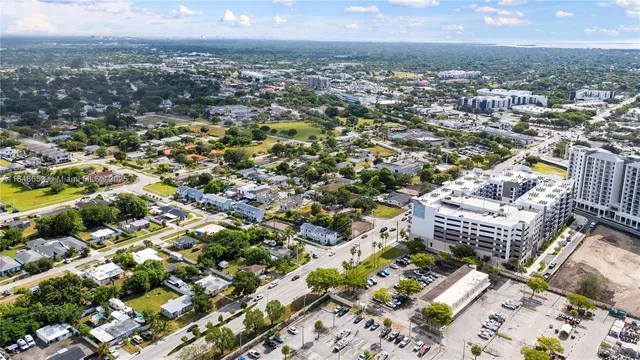 an aerial view of multiple house