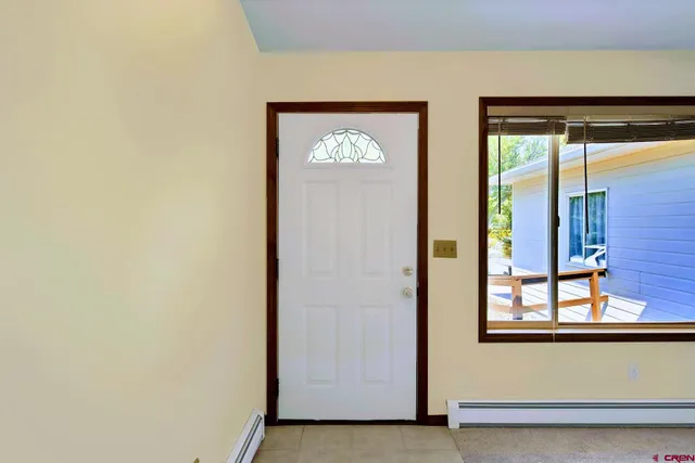 a view of front door of house