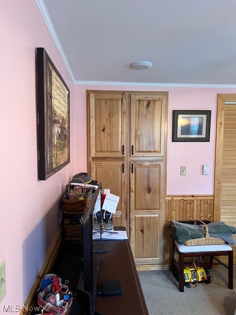 2855 Long Run Road Cairo, WV 26337 - Photo 8 of 25 Office space with carpet floors and crown molding