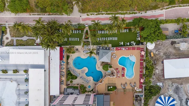 a view of a city with tall buildings