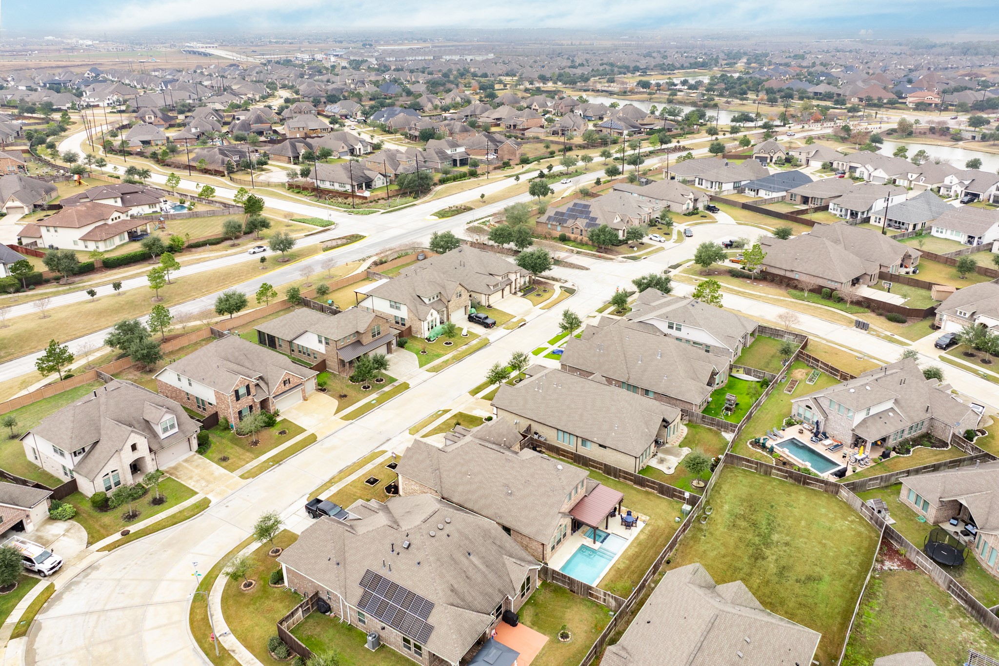 10215 Lewis Lane Iowa Colony, TX 77583 - Photo 33 of 45 an aerial view of residential houses with outdoor space