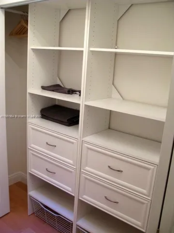 a close view of closet