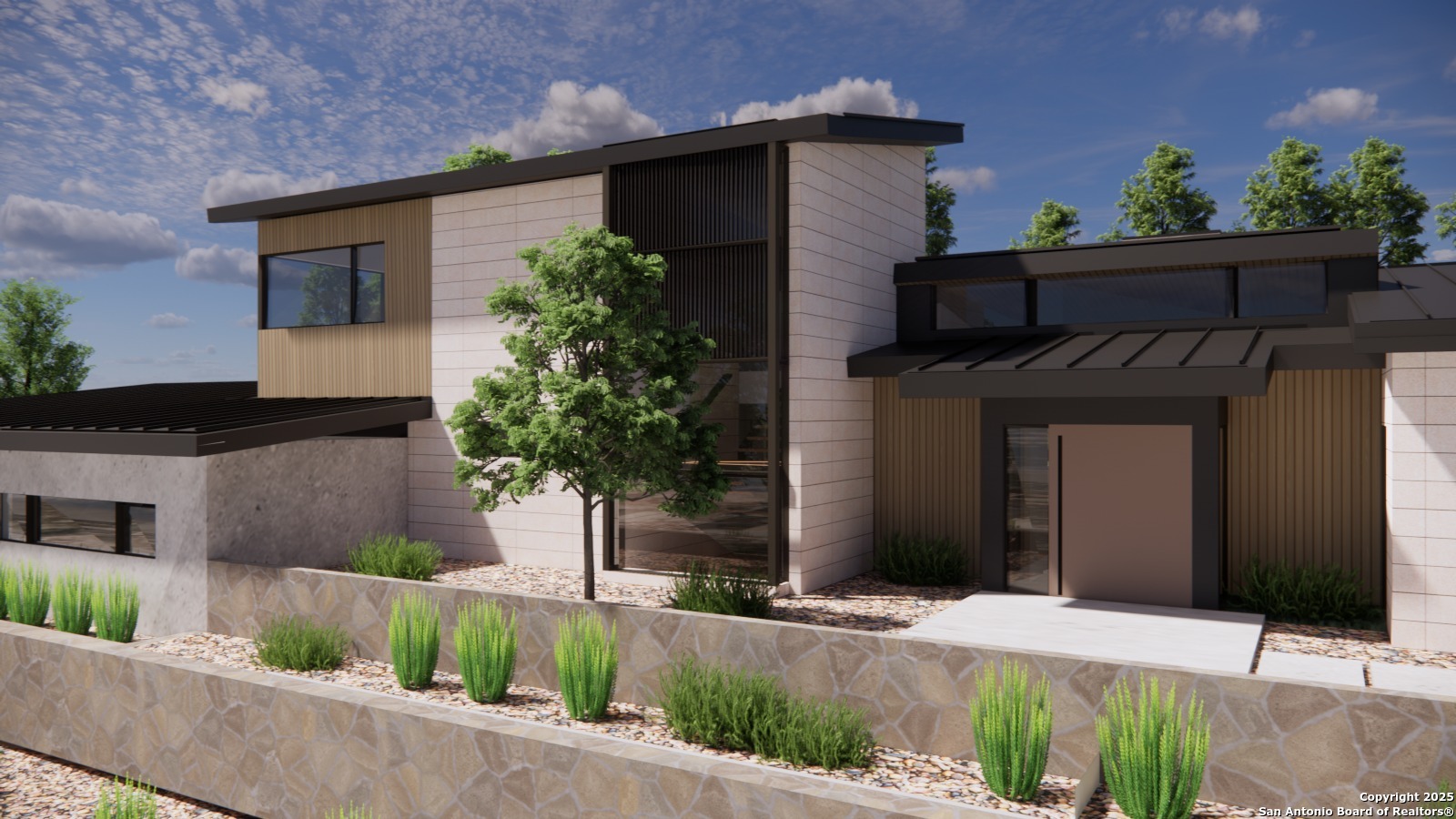 502 Winding Ravine San Antonio, TX 78258 - Photo 12 of 25 a front view of a house with a yard