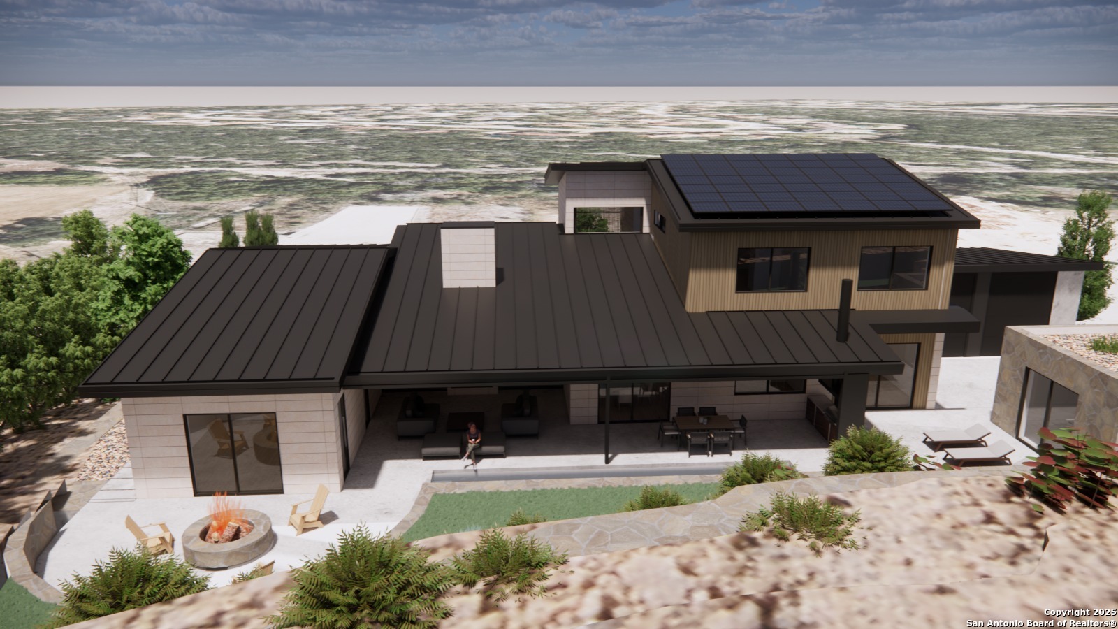 502 Winding Ravine San Antonio, TX 78258 - Photo 16 of 25 a view of a terrace with wooden floor and seating space