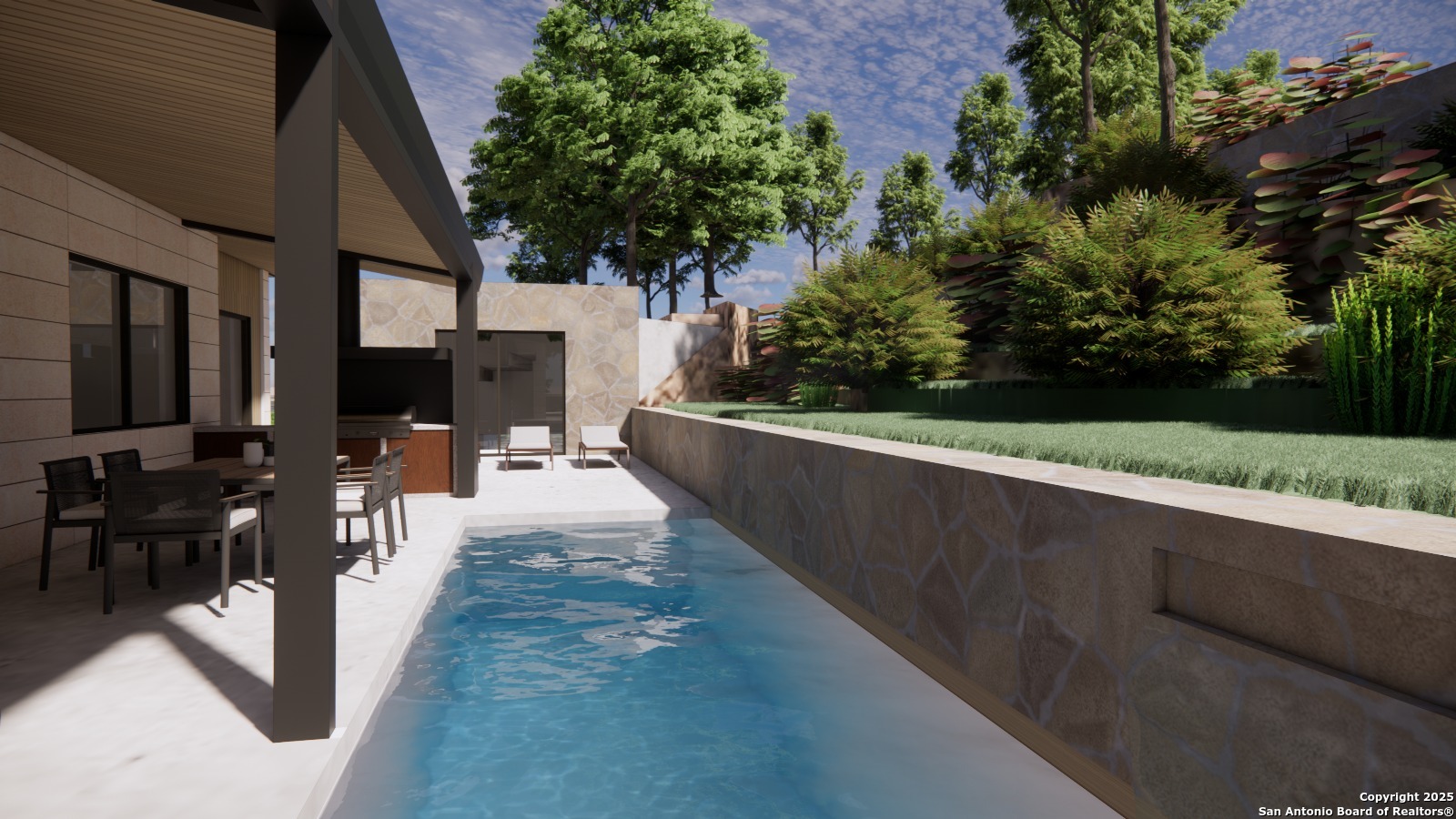 502 Winding Ravine San Antonio, TX 78258 - Photo 20 of 25 a view of a house with backyard and sitting area