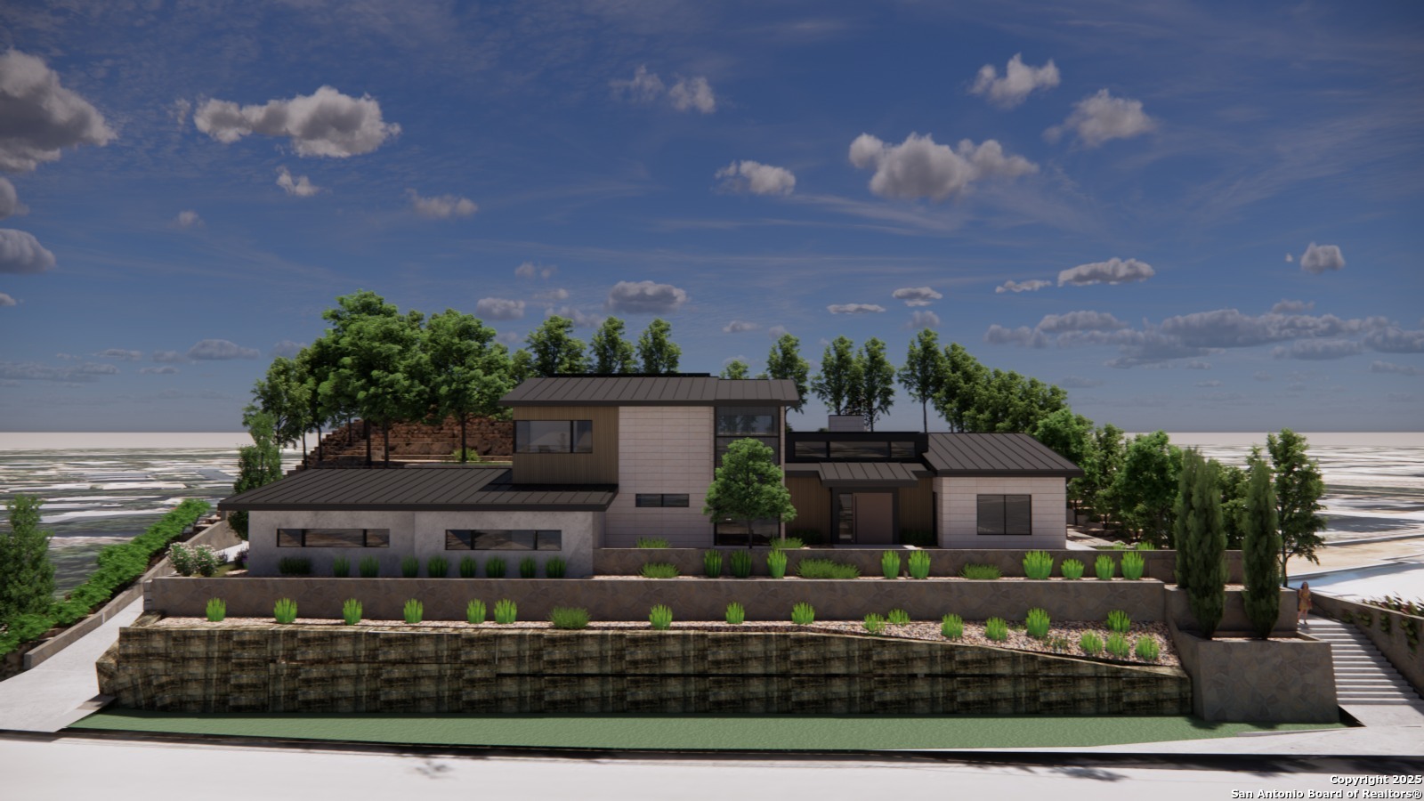 502 Winding Ravine San Antonio, TX 78258 - Photo 8 of 25 a front view of a house with a yard