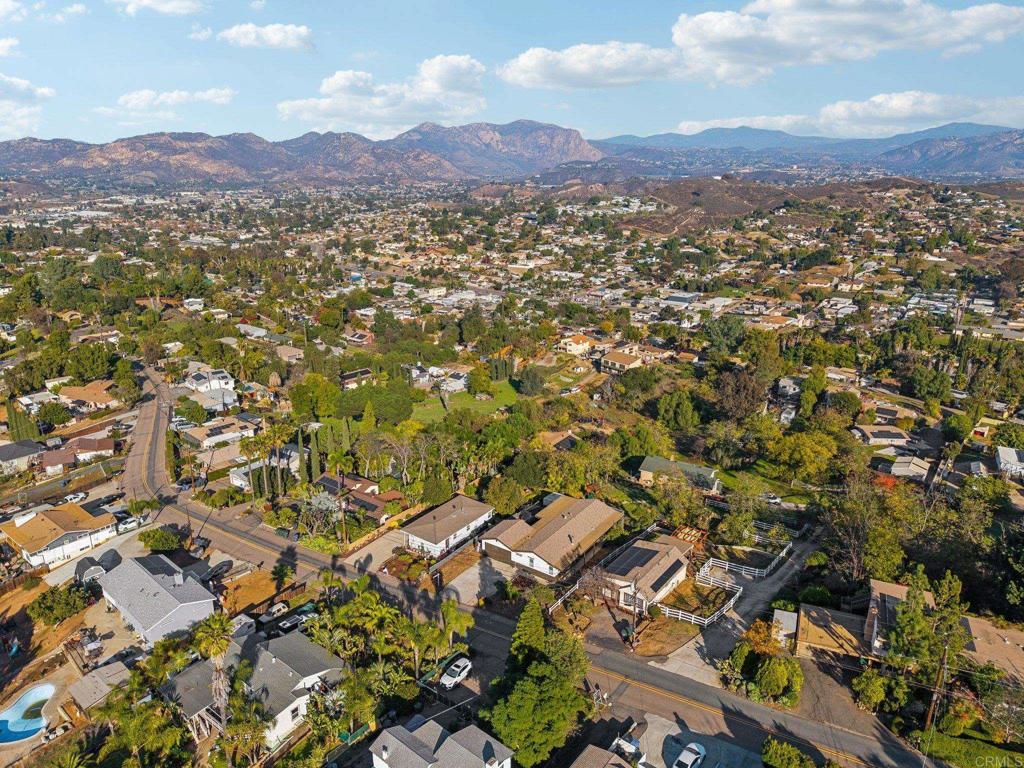 8735 Almond Road Lakeside, CA 92040 - Photo 49 of 71 an aerial view of residential house with parking and mountain view
