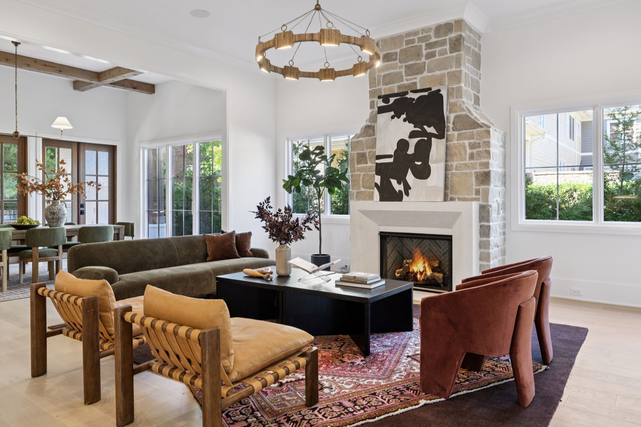 1408 Adams Street Franklin, TN 37064 - Photo 14 of 74 a living room with furniture potted plant and a fireplace