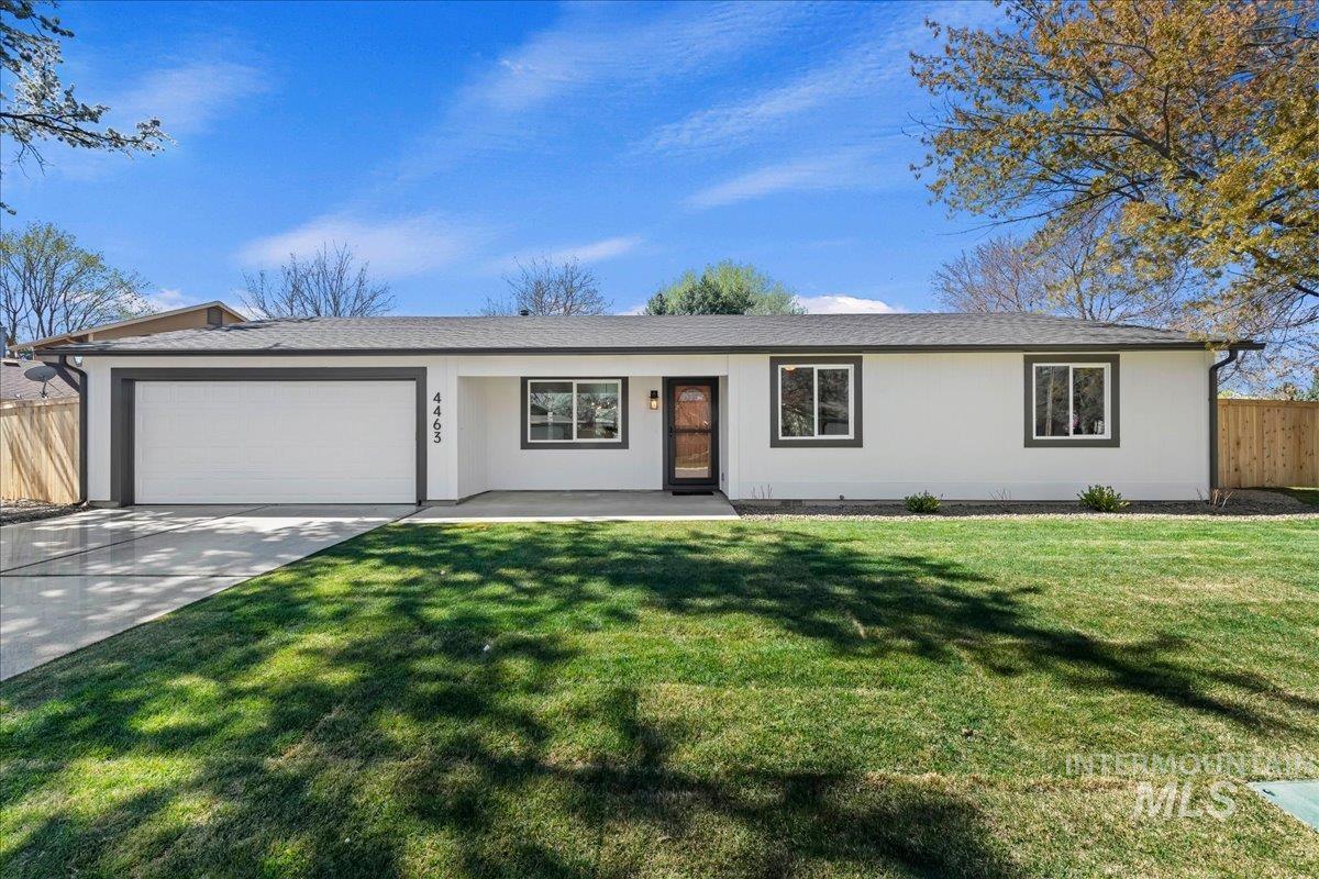 4463 North Elgin Way Boise, ID 83713 - Photo 1 of 1 Single story home featuring an attached garage, driveway, and a shingled roof