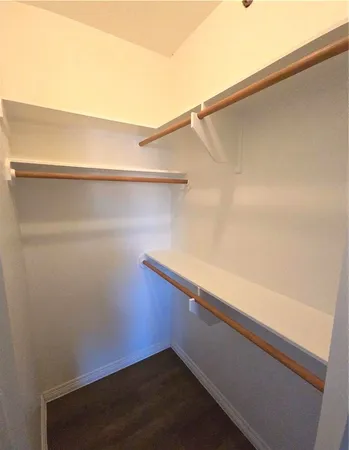 a close view of closet