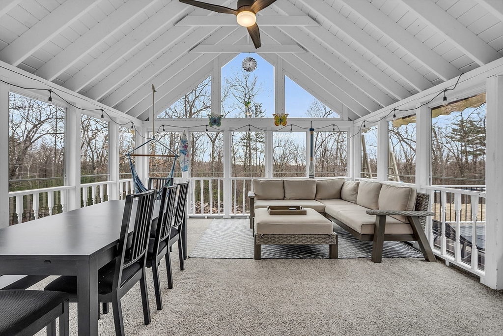 79 Tyler Road Townsend, MA 01469 - Photo 36 of 41 a view of a dining room with furniture water windows and stairs