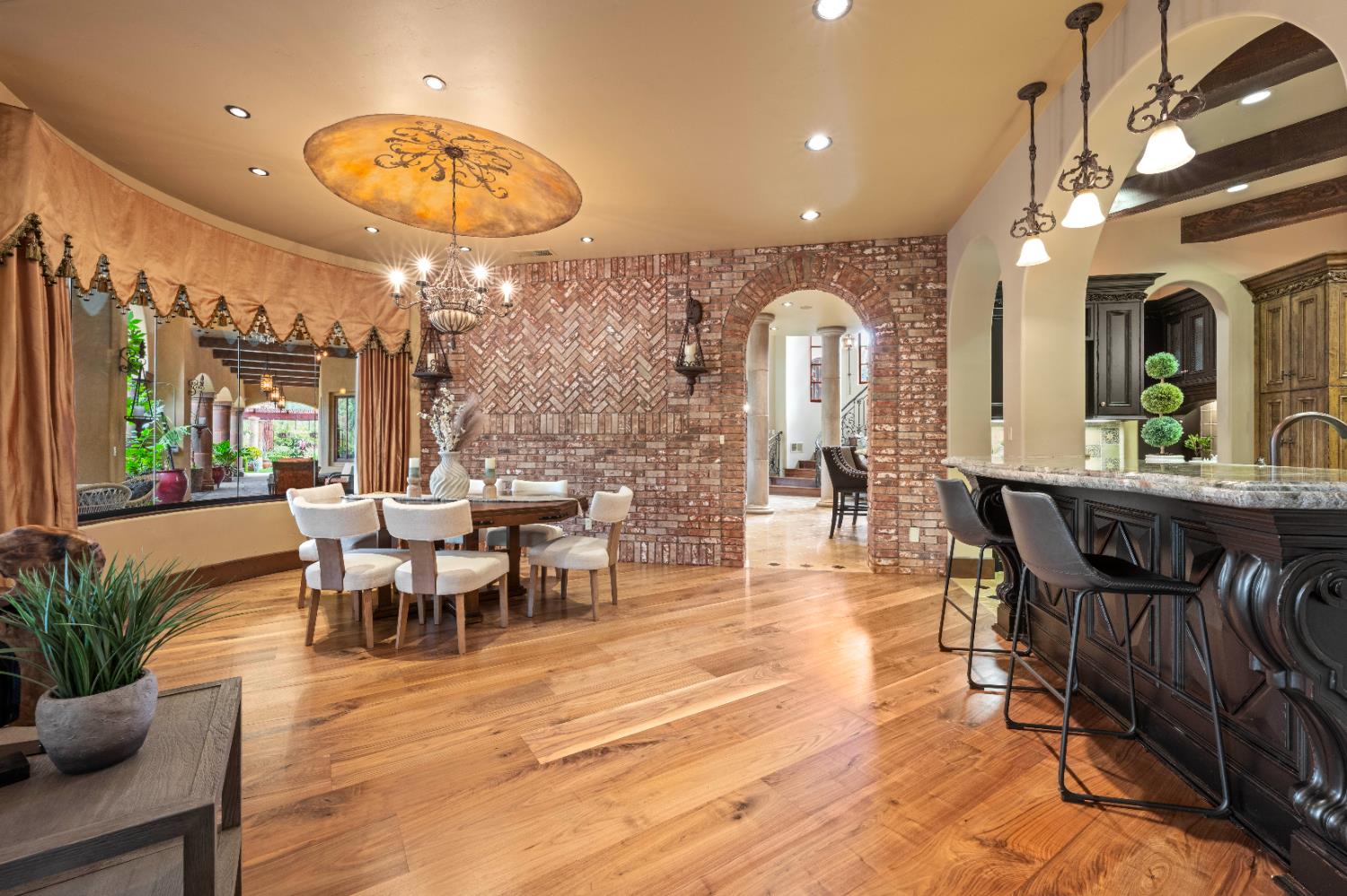 9345 King Road Loomis, CA 95650 - Photo 21 of 99 a view of a dining room with furniture window and wooden floor