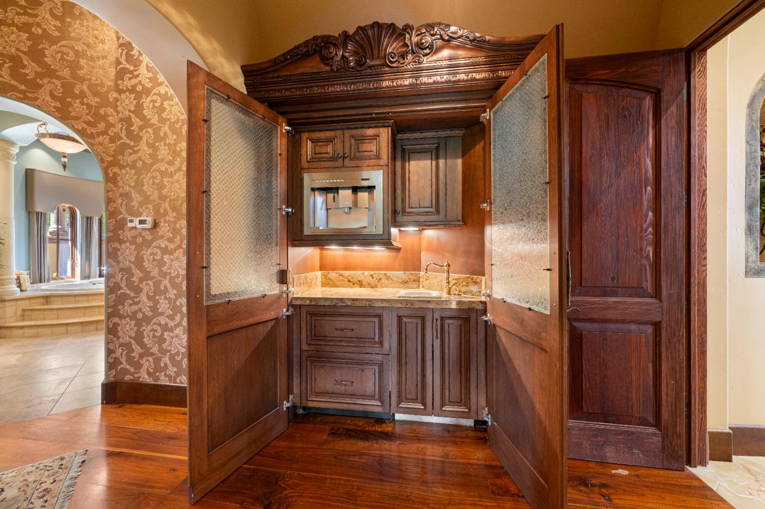 9345 King Road Loomis, CA 95650 - Photo 34 of 99 a view of kitchen with granite countertop a refrigerator and a sink