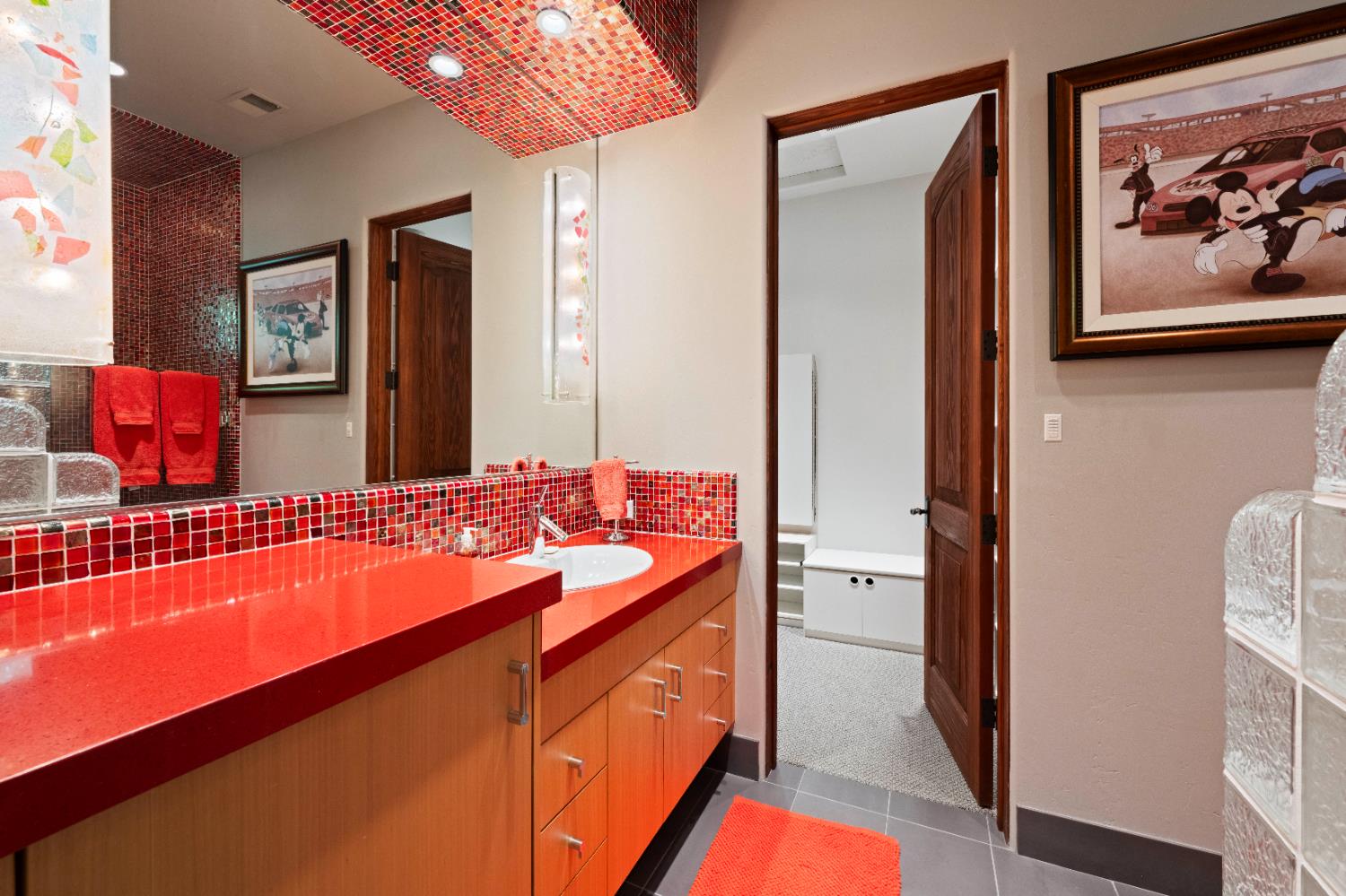 9345 King Road Loomis, CA 95650 - Photo 50 of 99 a bathroom with a tub sink and mirror