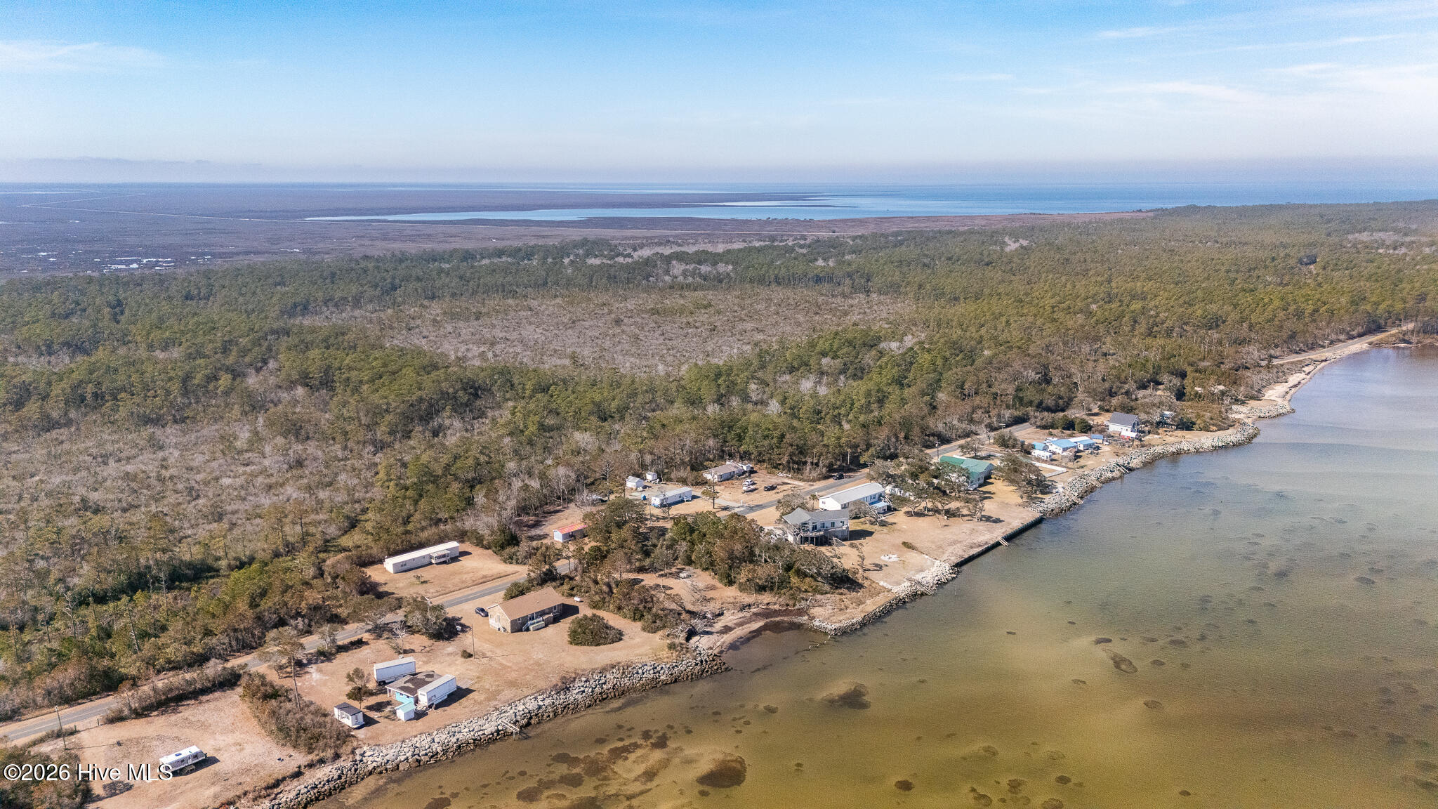 429 Lola Road Cedar Island, NC 28520 - Photo 22 of 46 Area Aerial view