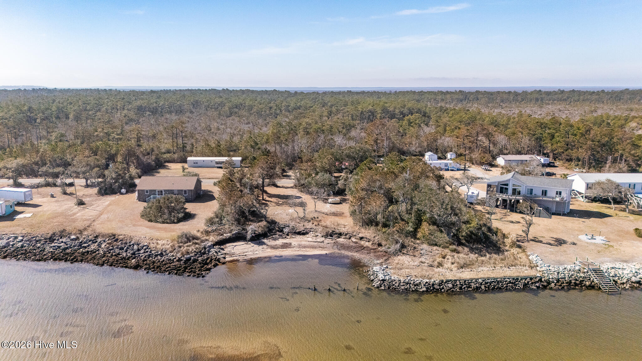 429 Lola Road Cedar Island, NC 28520 - Photo 4 of 46 Lot aerial View