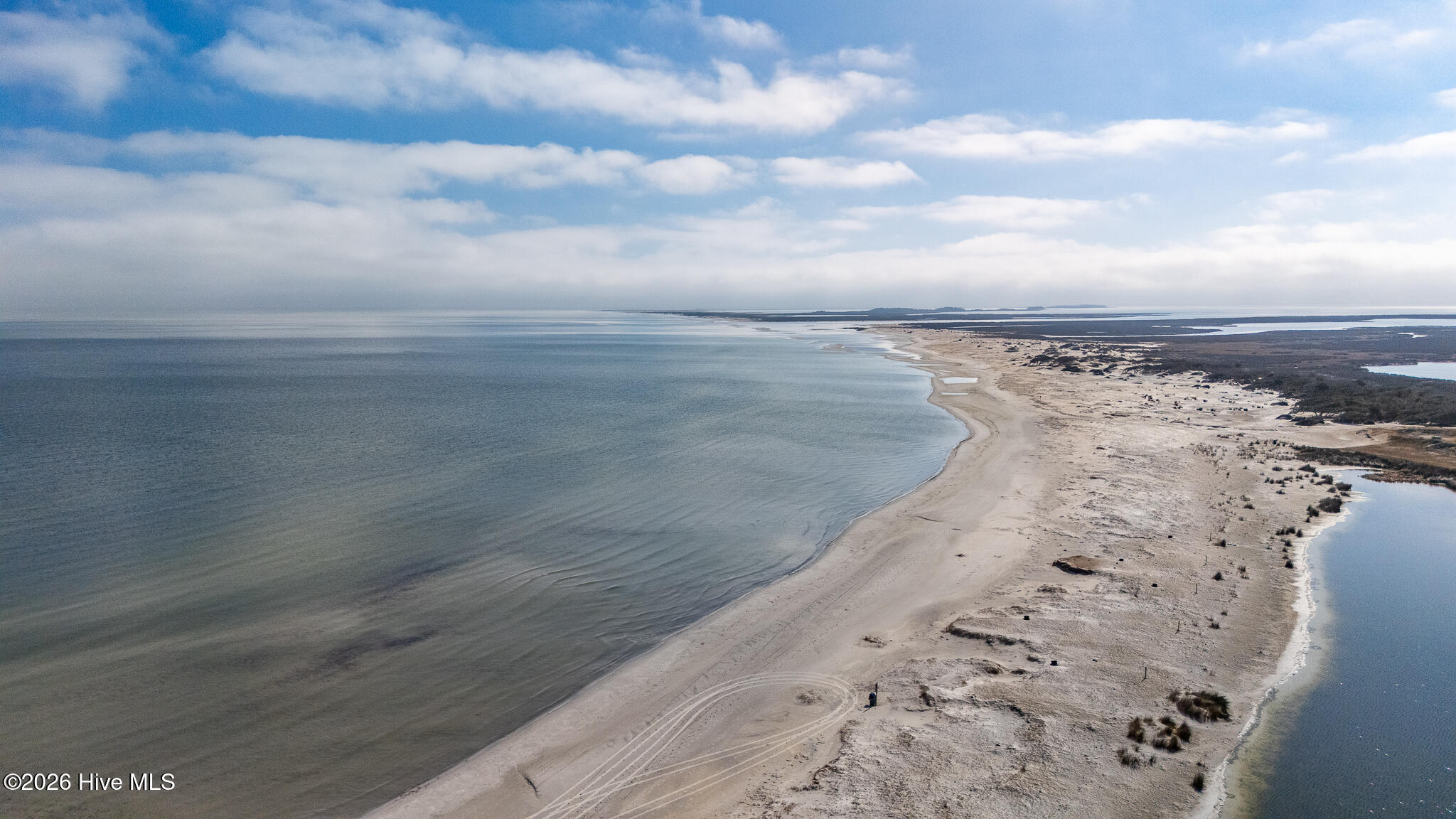 429 Lola Road Cedar Island, NC 28520 - Photo 44 of 46 aerial beach view