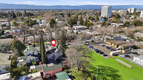an aerial view of multiple house