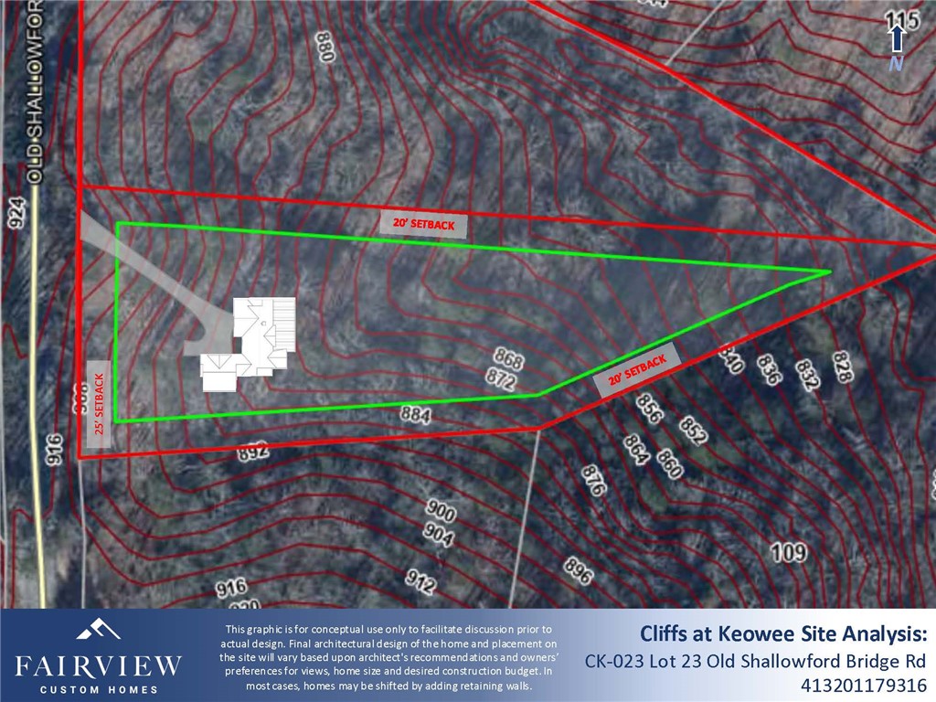 Lot 23 Old Shallowford Bridge Road Sunset, SC 29685 - Photo 2 of 15 Analyze site contours and setbacks for optimal property development.